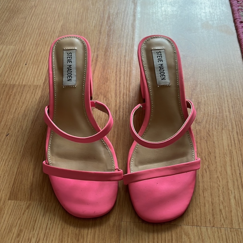 Steve Madden Issy Block Heels In Pink - image 8